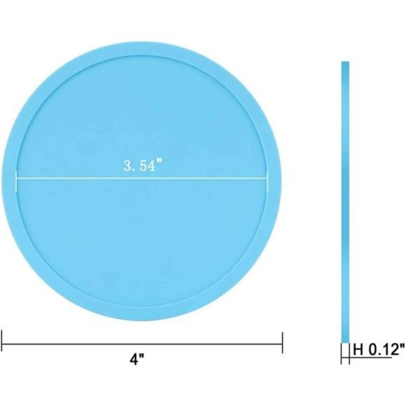 Colorful Silicone Drink Coasters Set of 10 Non Slip Heat Resistant Cup Mats - Picture 3 of 8